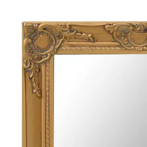 Berkfield Wall Mirror Baroque Style 60x40 cm Gold