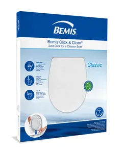 Bemis Click & Clean Classic White Standard Soft close Toilet seat