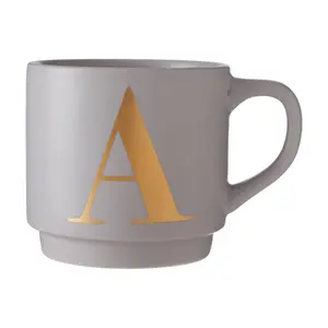 Maison by Premier Signet Grey A Letter Mug