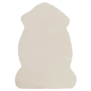 Faux Fur Rabbit Rug Beige UNDARA