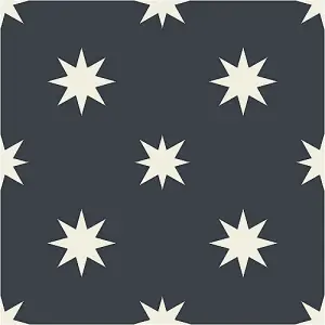 Quadrostyle Starry Night Black Wall and Floor Tile Vinyl Stickers 30cm(L) 30cm(W) pack of 4