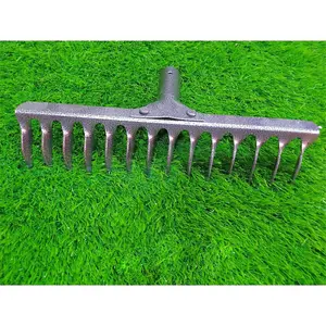 14 Tooth Teeth Replacement Rake Head Garden Lawn Leaf Leaves Metal Carbon Steel