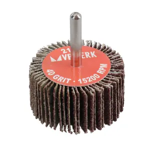 Flap Wheel Disc Shaft Mounted Abrasive Sanding Drill 50mm 40Grit 10PK