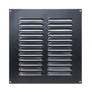 Metal Louvre Air Vent Cover, Suitable for Venting Gas Appliances Internal External Wall, 9 x 9" (229 x 229mm), Anthracite