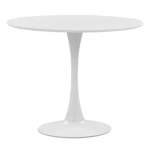 Althrop Pedestal Dining Table White / Black