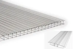 STORM 10mm Clear Polycarbonate Roof Sheets  6000 x 700 mm PK2 + Joiner