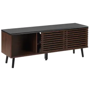 Beliani Traditional TV Stand Black PERTH