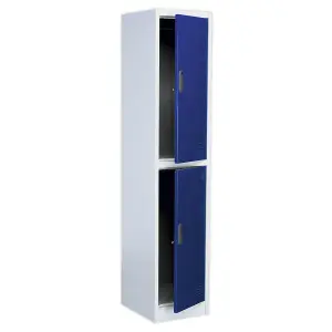 Sealey Single Locker With 2 Doors Ventilated With Lock 380 x 450 x 1850mm SL2D