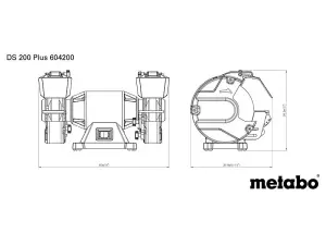 Metabo DS 200 Plus 600W Bench Grinder for Precision Grinding and Sharpening Tasks