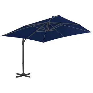 Berkfield Cantilever Umbrella with Aluminium Pole 3x3 m Azure Blue