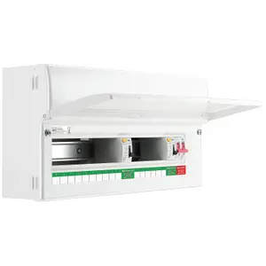 BG 16-way Dual RCD Unpopulated Consumer unit with 100A mains switch