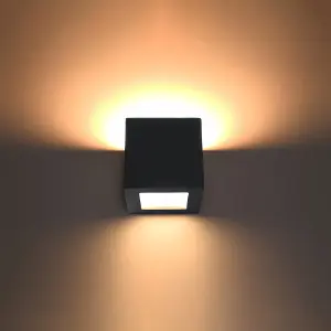 Leo Ceramic & Glass Black 1 Light Classic Wall Light