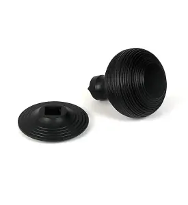 Matt Black Beehive Centre Door Knob