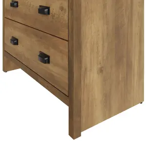 GFW Boston 4 Drawer Chest of Drawers Knotty Oak