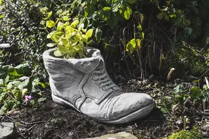 Shoe Outdoor Stone Garden Planter