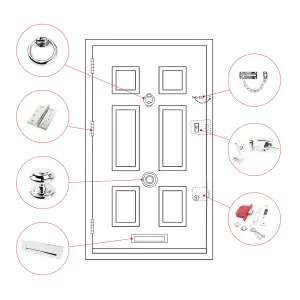 Dart Traditional Front Door Furniture & Lock Kit - Polished Chrome