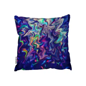 Blue foil Marbled multicoloured Shine stone (Outdoor Cushion) / 60cm x 60cm