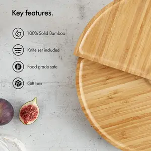 SoulMoetye Bamboo Cheese Board