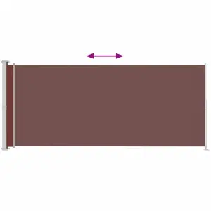 Berkfield Patio Retractable Side Awning 180x500 cm Brown