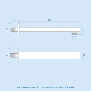 Nes Home Matte Black Voilet 2 Dial Thermostatic Mixer Outlet Square Shower Rail & Handset