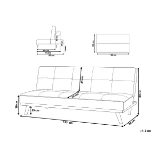 Beliani Traditional Sofa Bed FROYA Light Grey