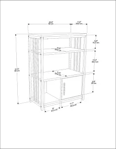 Decorotika Letos Bookcase Shelving Unit