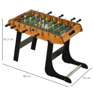 HOMCOM Folding Football Gaming Table Mini Foosball Soccer Table, Family Fun