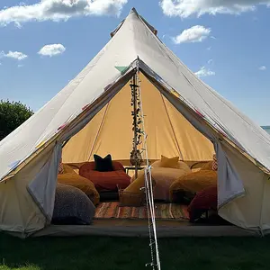 5m Bell Tent Fireproof With Stove Hole & Flap