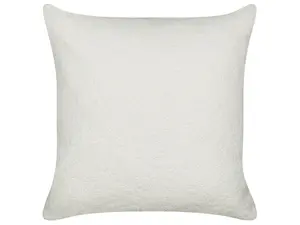 Set of 2 Cushions LEUZEA Boucle 45 x 45 cm Solid Off-White