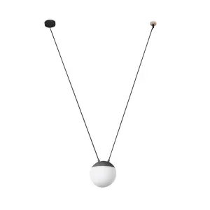 Luminosa Mine 1 Light Grey Suspension Pendant, E27