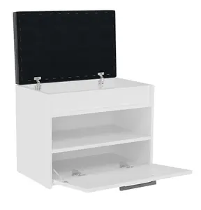 Parma Mini Shoe Cabinet White in Modern Style