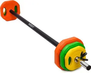 NORDFIT - 20Kg & 40Kg Barbell Weights Set - Ideal Studio Pump Weights - Barbell Set For Home Exercise - Professional Adjustable Barbell & Weights -