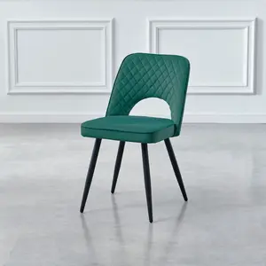 Asfand Upholstered Dining Chair (Set of 2) Dark Green