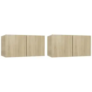 Berkfield 4 Piece TV Cabinet Set Sonoma Oak Engineered Wood