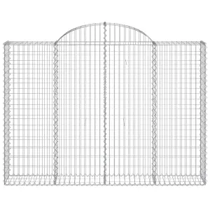 Berkfield Arched Gabion Basket 200x30x140/160 cm Galvanised Iron