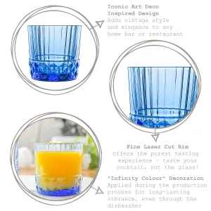 Bormioli Rocco - America '20s Water Glasses - 300ml - Sapphire Blue - Pack of 6