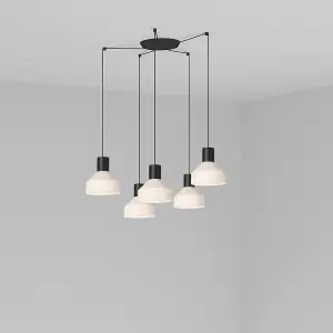 Luminosa Kombo Cluster Pendant Ceiling Light Beige, E27