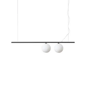 Luminosa PERLINE 2 Light Bar Pendant Ceiling Light Black