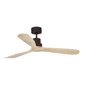 Luminosa Lantau Large Brown, Pine Ceiling Fan With DC Motor, 6 Speed