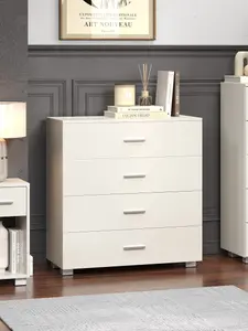 White gloss 4 drawers Lido chest of drawers