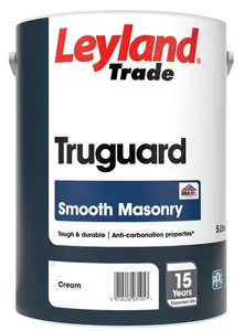 Leyland Trade Smooth Truguard Masonry Paint Cream - 5L