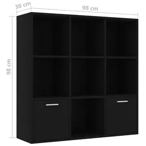 Arundhati Bookcase Black / 98cm H x 98cm W x 30cm D