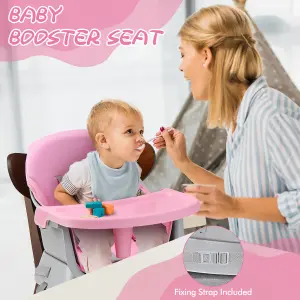 Costway 6-in-1 Baby High Chair Infant Feeding Chair Kids Stool w/Removable Tray & Cushion