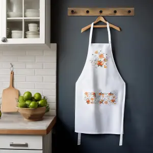 Purely Home Tangerines Fruit Apron - Kitchen Cooking & Baking Apron with Adjustable Neck