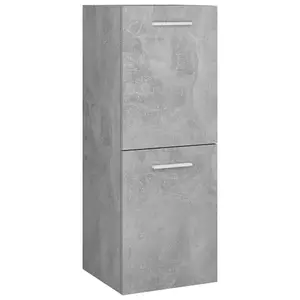 Berkfield Bathroom Cabinet Concrete Grey 30x30x80 cm Engineered Wood