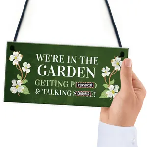 Funny Garden Sign Hanging Wall Sign Summerhouse Plaque Gift For Her