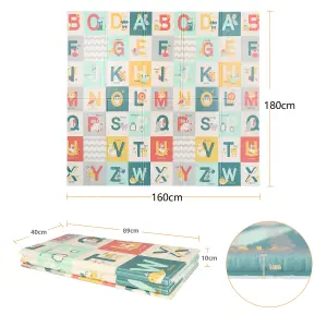 Yohood Baby Play Mat,Foldable Double Sided Crawling Mat-180cm x 160cm x 1cm