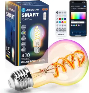 Aigostar E27 Smart Bluetooth Mesh Bulb 4.9W 420LM A60