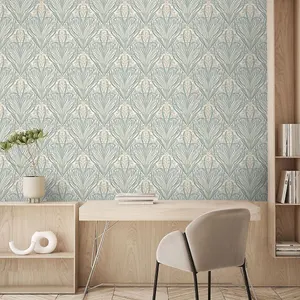 Elegance Bellflower Wallpaper Cream & Sage M66124