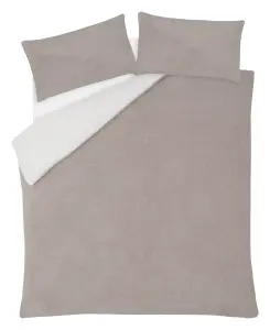 Smart Living Luxury Super Soft & Reversible Teddy Fleece Duvet Cover and Pillowcase